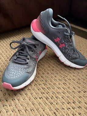 Under Armour Women’s Gray and Pink Athletic Running Shoes
